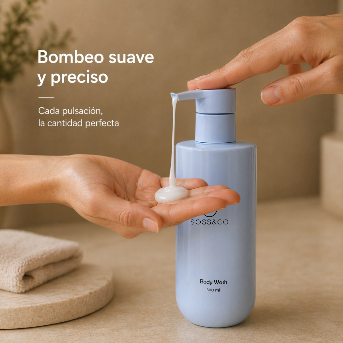 Set de 3 dispensadores recargables 300 ml – Azul cielo