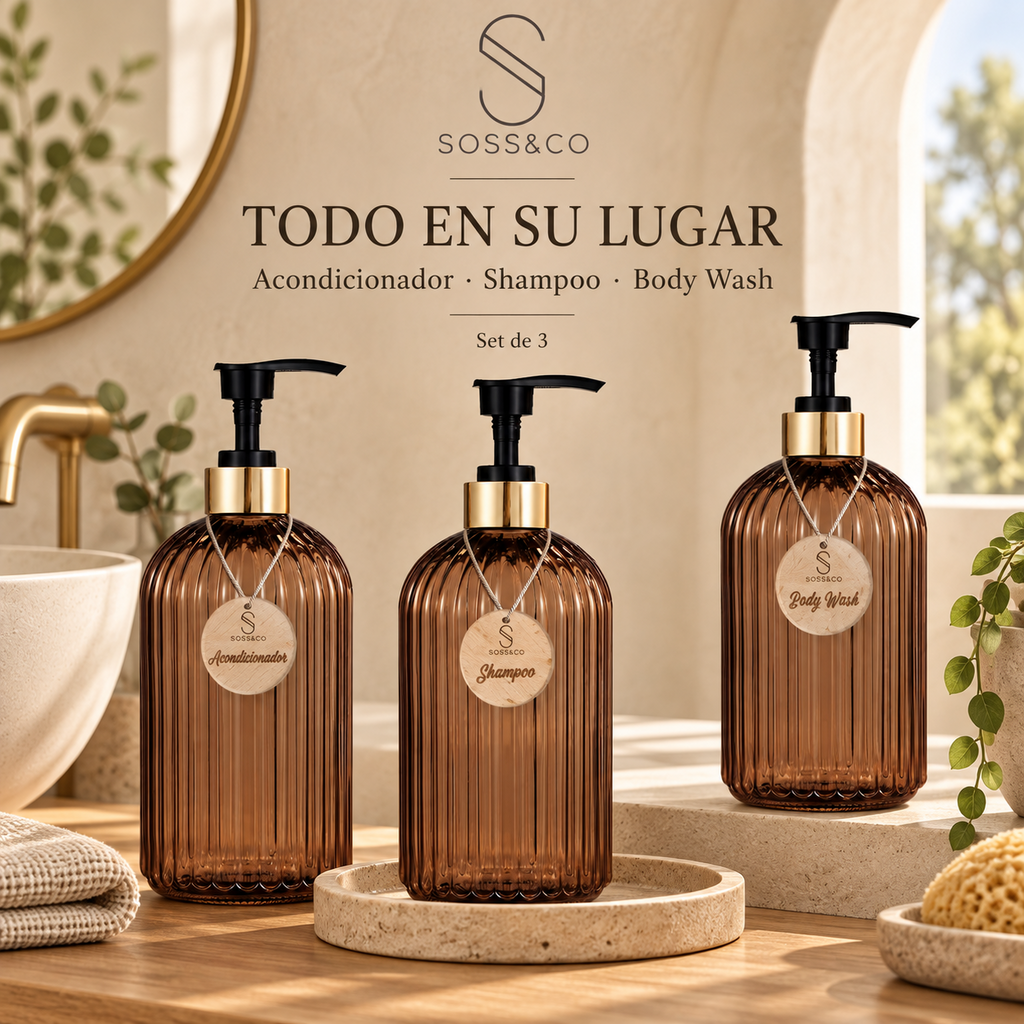 Set para acondicionador shampoo y body wash
