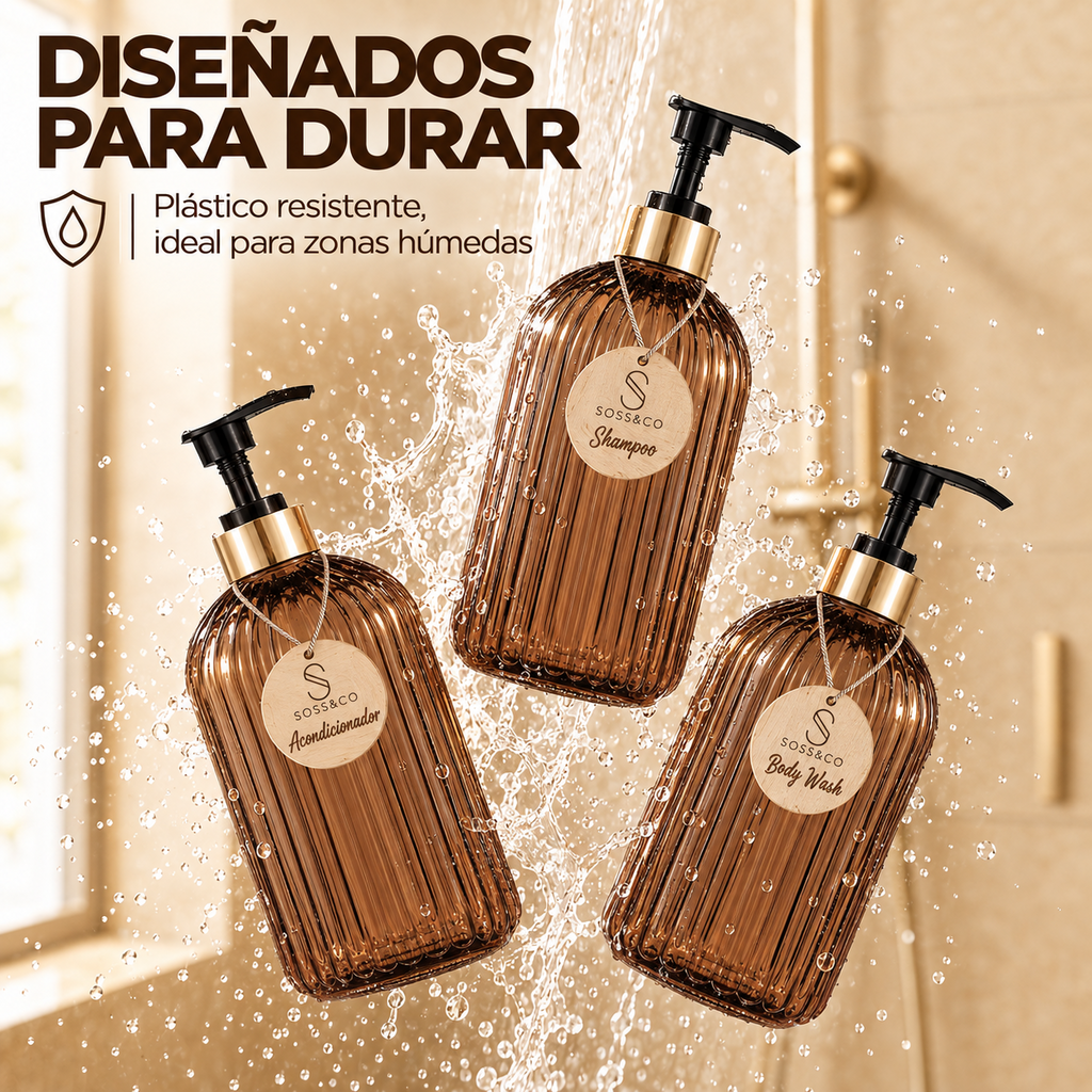 Dispensadores ámbar diseñados para zonas húmedas