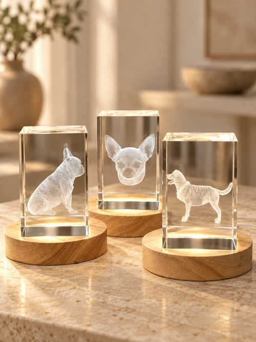 Grabado Láser 3D Personalizado en Cristal